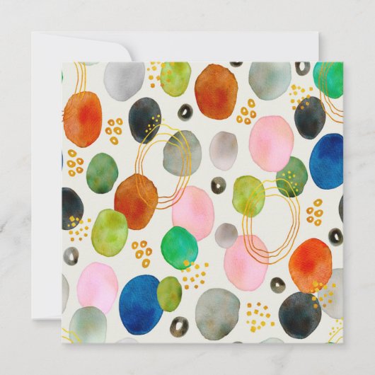 Abstract Pebble Gold Glitter Art (Front)