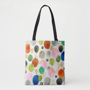 Abstract Pebble Gold Glitter Art Tote Bag