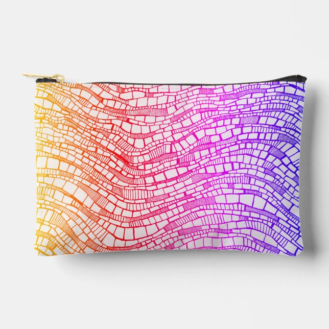 Abstract Pen & Ink Geometric Shapes Accessory Pouch (Front)