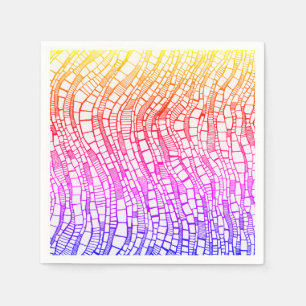 Abstract Pen & Ink Geometric Shapes Napkins