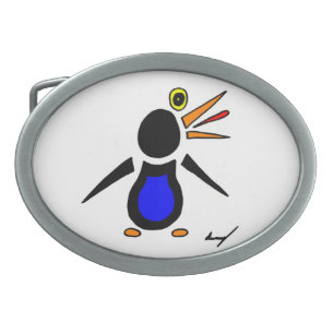 Abstract Penguin Belt Buckle
