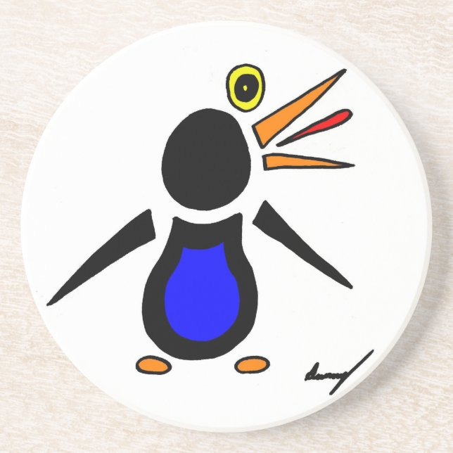 Abstract Penguin Coaster (Front)