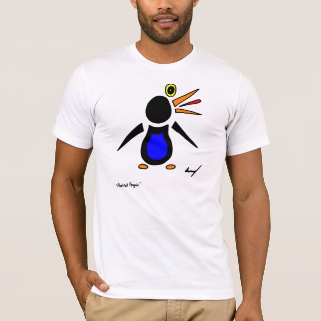Abstract Penguin Mens Crew T-Shirt (Front)