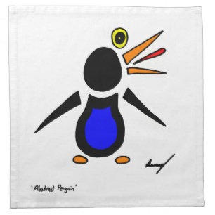 Abstract Penguin Napkins - Set of 4
