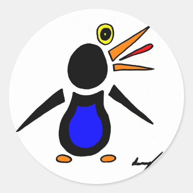 Abstract Penguin Stickers - Set of 20 (Front)