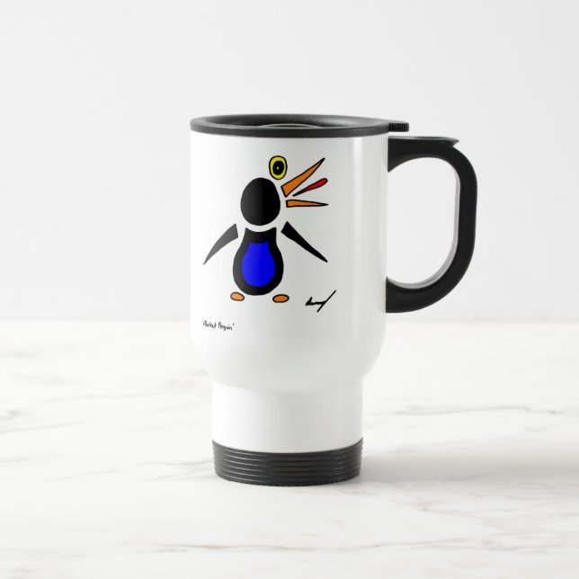 Abstract Penguin Travel Mug (Right)