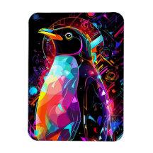 Abstract  penguin with bright colors