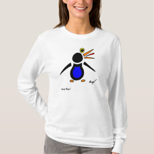 Abstract Penguin Womens Long-Sleeve T-Shirt