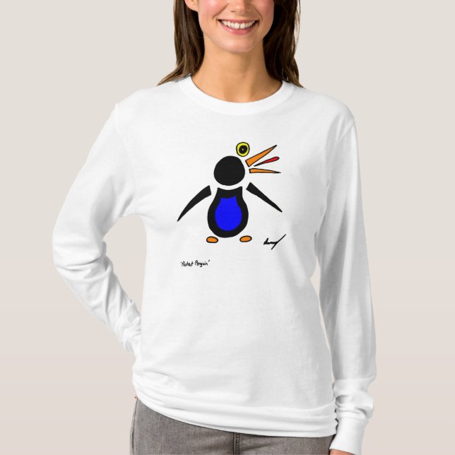 Abstract Penguin Womens Long-Sleeve T-Shirt (Front)