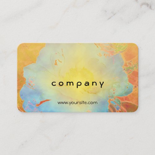 Abstract Peony Business Card