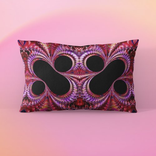 Abstract Percent Sign Fractal Lumbar Pillow