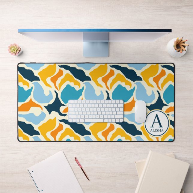 Abstract Personalized Contemporary Desk Mat (Office 1)