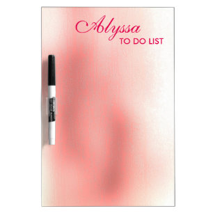 Abstract Personalized Water Color To Do List Dry Erase Board
