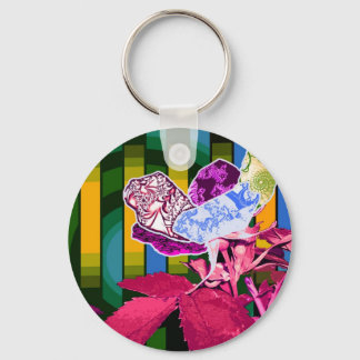 Abstract Perspective Keychain