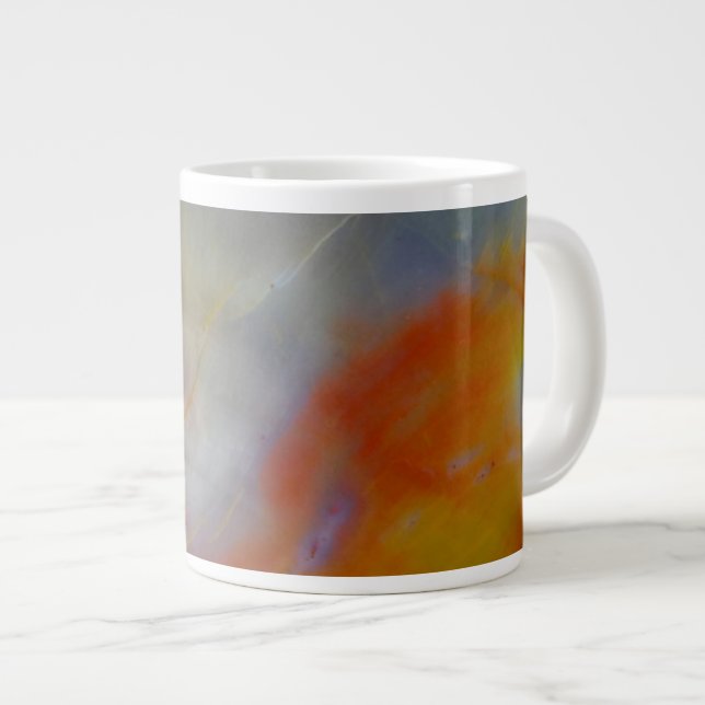 Abstract Petrified Wood close-up Large Coffee Mug (Front Right)