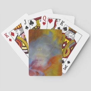 Abstract Petrified Wood close-up Poker Cards