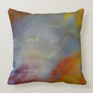 Abstract Petrified Wood close-up Throw Pillow