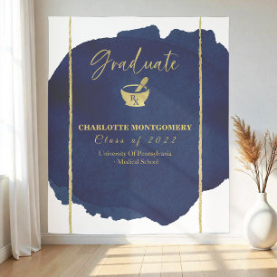 Abstract Pharmacy School Graduation Backdrop