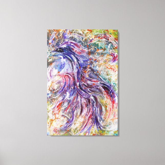 Abstract phoenix bird art  canvas print (Front)
