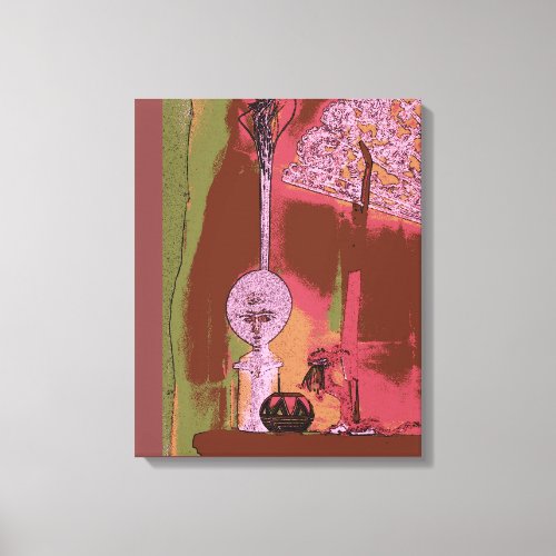 Abstract Photo Cartoon Altar to the Exotic 4 Canvas Print