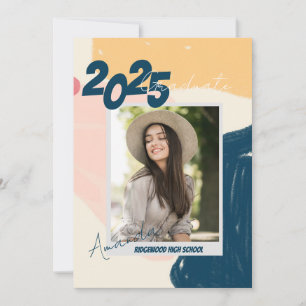 Abstract Photo Class of 2025 Graduation Party  Invitation