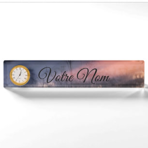 abstract photo maker badge desk name plate