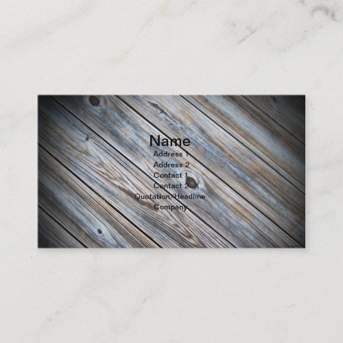 abstract photo of an outdoor worn wooden deck business card