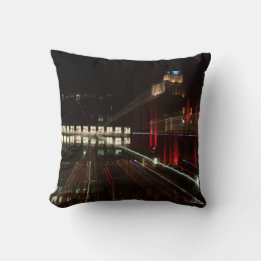 Abstract photo pillow, buildings throw pillow