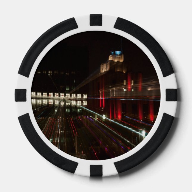 Abstract photo poker token, building chips (Front)
