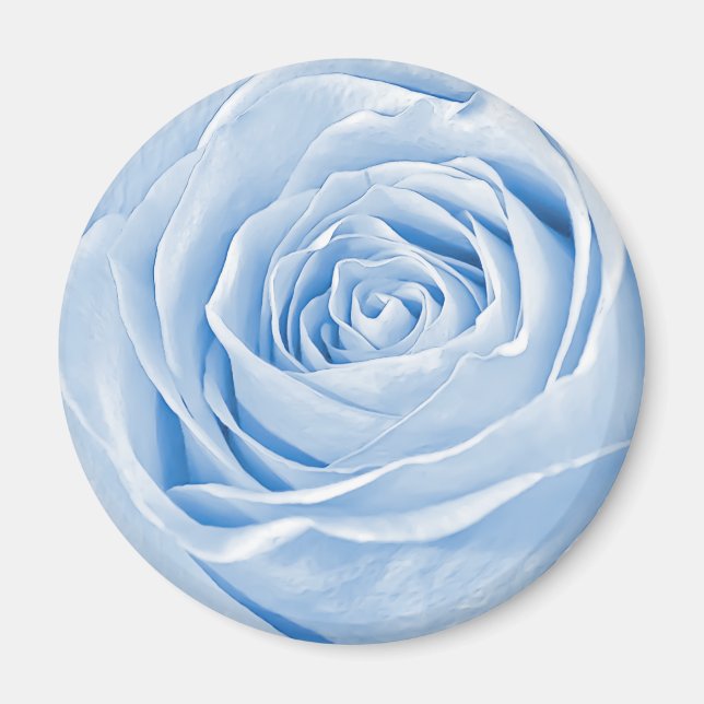 Abstract Photograph of a Light Blue Rose Magnet (Front)
