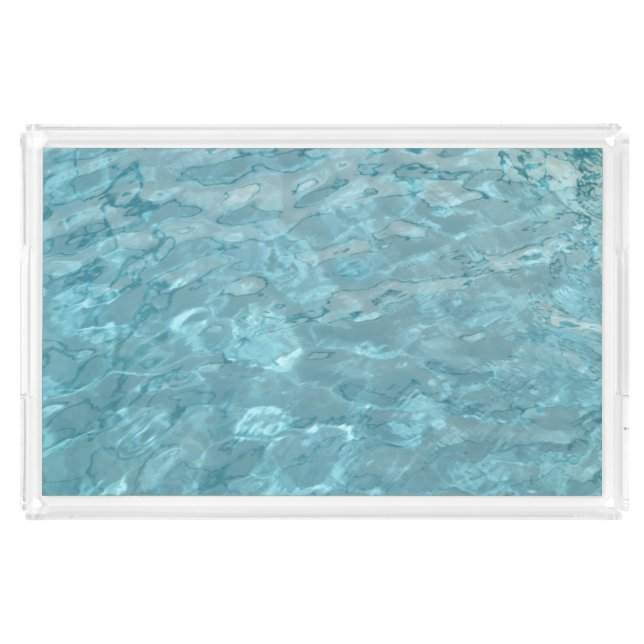 Abstract Photography Aqua Swimming Pool Water Acrylic Tray (Large)