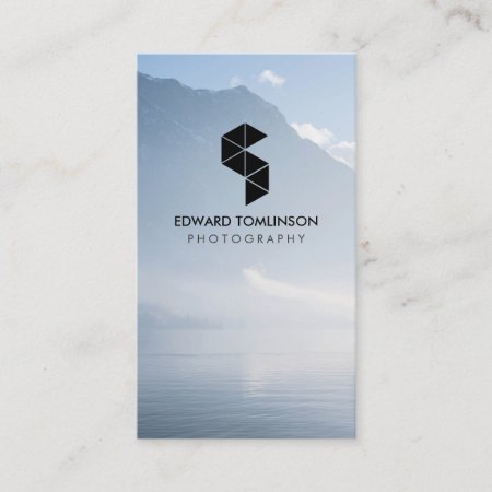 Abstract Photography Logo (black) With Your Photo Business Card