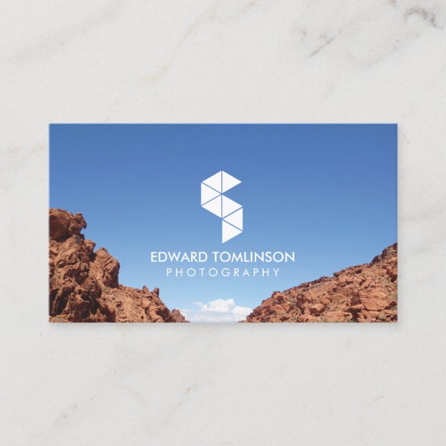 Abstract Photography Logo III with Your Photo Business Card (Front)