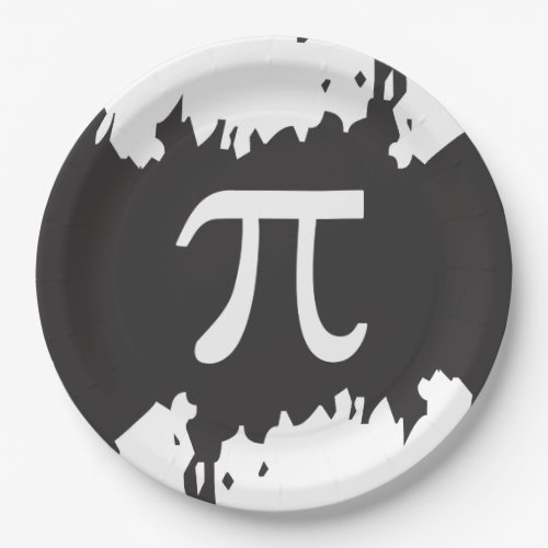 Abstract Pi Symbol Paper Plate