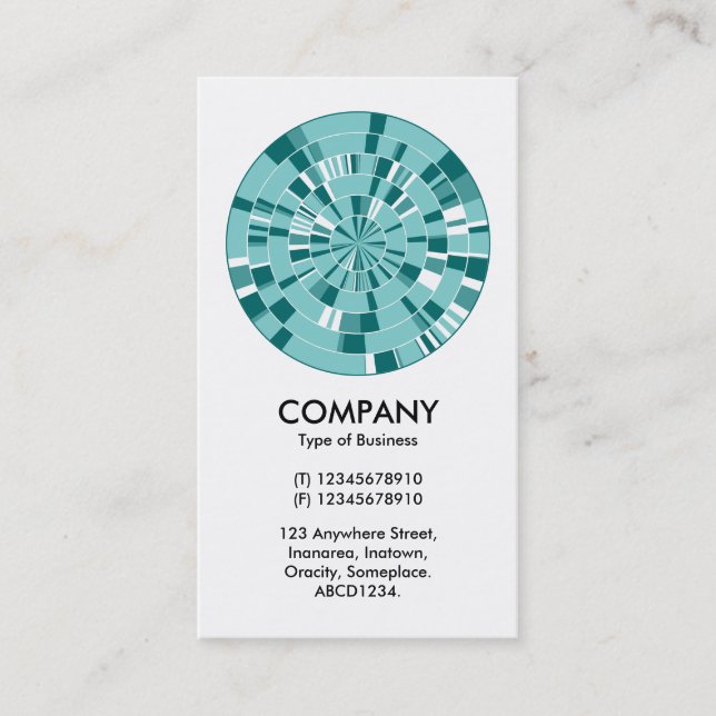 Abstract Pi Wheel 05 Business Card (Front)