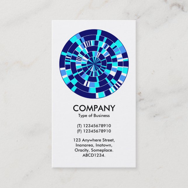 Abstract Pi Wheel 07 Business Card (Front)