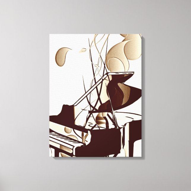 Abstract Piano Art  Canvas Print (Front)