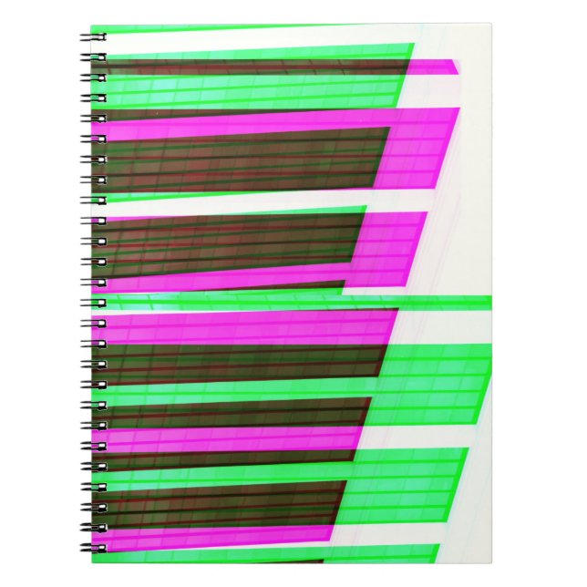Abstract Piano Key Art Colorful Journal Notebook (Front)