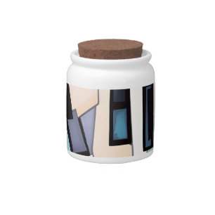 Abstract piano keys artwork candy jar