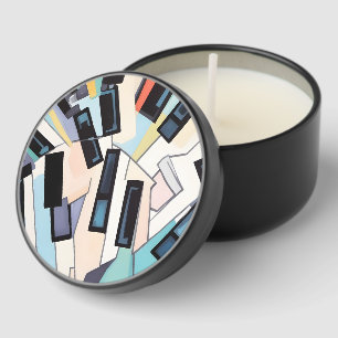 Abstract piano keys artwork mini candle favors