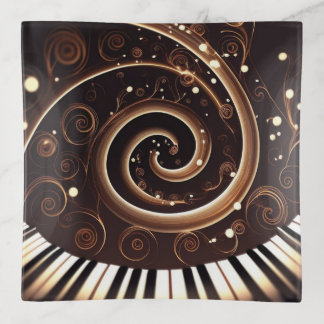 Abstract Piano Trinket Tray