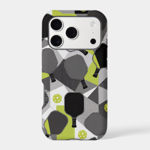 Abstract Pickleball Paddle Layout Graphic Design iPhone 17 Pro Case