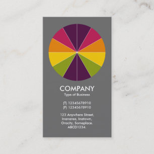 Abstract Pie 02 - Gray #6a6a6a Business Card