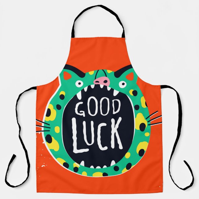 Abstract pig good luck apron (Front)