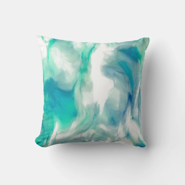 abstract Pillow, The River Flow Throw Pillow (Front)
