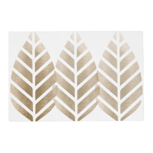 Abstract Pine Cones Of Copper And Platinum Pattern Placemat