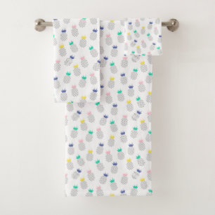 Abstract Pineapples Bath Towel Set