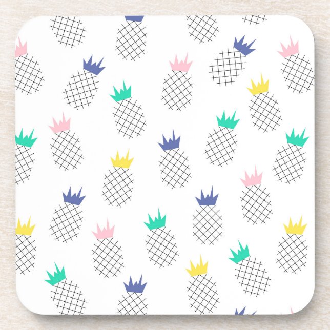 Abstract Pineapples Coaster (Front)
