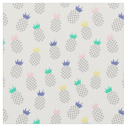 Abstract Pineapples Fabric
