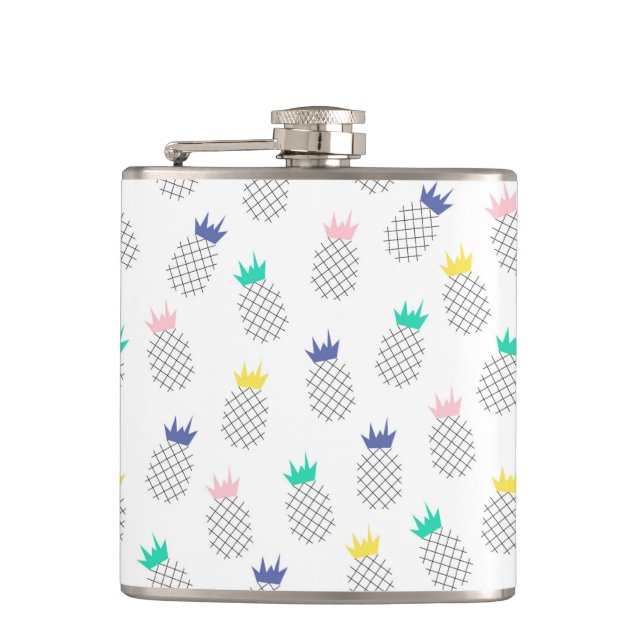 Abstract Pineapples Flask (Front)